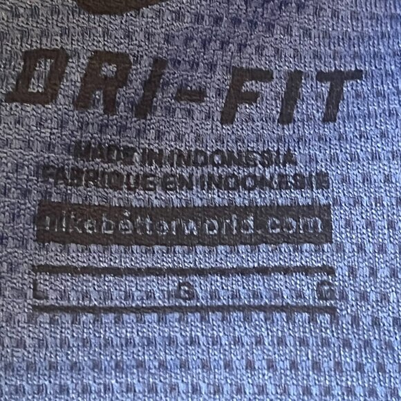 Men's Nike Dri Fit Full Zip Warm Up Shirt/Jacket- Sz Large- Electric Blue Color - Picture 4 of 7